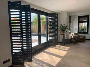 America Standard Aluminium Verre Persienne Filet de Fenêtre Moustiquaire Métal Fenêtre Persienne Volets Plantation <span class=keywords><strong>Porte</strong></span> Coulissante en Aluminium - Product Image 2