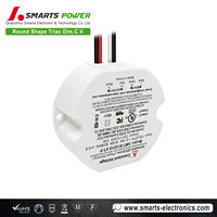 Driver LED Triac Dimmable IP20 Format Slim Forme Ronde 12V 24V 10W Alimentation LED