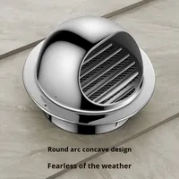 Capot d'évacuation sphérique en acier inoxydable 304 épaissi pour mur extérieur, bouchon de ventilation, sortie d'air 304