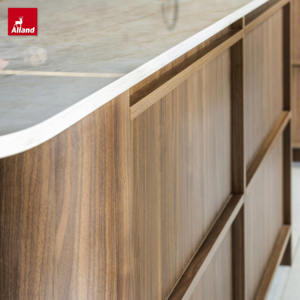 Тумба для ванной Alland Clean Lines в скандинавском винтажном стиле, подвесная, без ручек, из белого дуба, с раковиной - Product Image 2