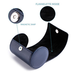 กล่องใส่เนคไทหนังสั่งทำจากโรงงาน ของขวัญสำหรับผู้ชาย กล่องเก็บเนคไทแบบม้วนสำหรับเดินทางสุดหรู กล่องใส่เนคไท PU สำหรับเดินทาง - Product Image 2