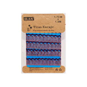 Cinghie in pizzo Ilan 1,7 cm x 1,5 m viola per artigianato e cucito - Product Image 1