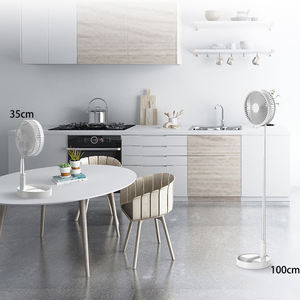 Складной Телескопический беспроводной портативный Настольный вентилятор USB аккумуляторная Встроенная батарея колеблющийся стоячий вентилятор - Product Image 4