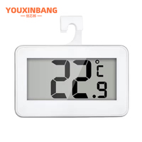 Termometer kulkas Mini, kulkas Mini, termometer tahan air Digital dengan kait Digital, termometer kulkas untuk rumah