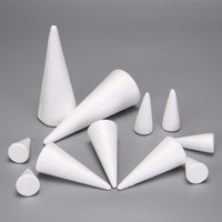 Nouvelle mousse conique pour décor de noël boule en mousse pour matériel de bricolage accessoires en argile Ultra légère pour cadeau