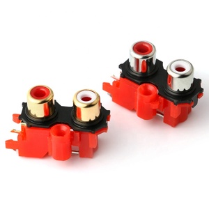 Mạ vàng AV âm thanh nữ <span class=keywords><strong>RCA</strong></span> socker kết nối <span class=keywords><strong>RCA</strong></span> nữ 2 lỗ kết nối - Product Image 1