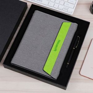 Wholesale Promotional Custom Logo Business Gift Set Loose-<b>leaf</b> PU Leather A5 Notebook Metal Pen for VIP Giveaways - Product Image 3