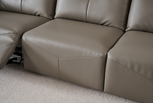 Sofá Reclinable de Cuero Genuino de Grano Superior, Ajustable Eléctricamente, de 3 Plazas, para Sala de Estar Moderna, Modelo SD962-1 - Product Image 3