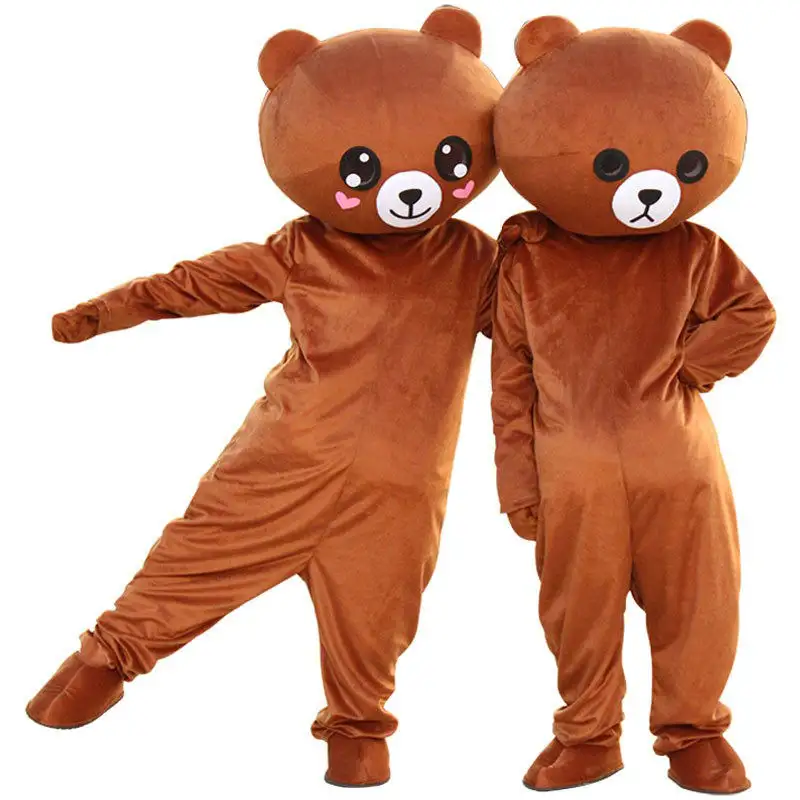 2022 Custom Creative Funny animal mascot costume cute yellow bear abbigliamento cospaly fancy dress for party