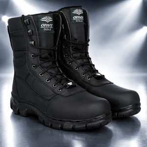 Mens High Ankle Genuine Leather Casual Formal Lace Up Boots Durable Sports Riding Shoes with Comfortable Sole - Product Image 6