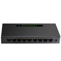 Commutateur réseau PoE Diewu 10/100 Mbps 8 ports, 9 ports pour caméra IP, adaptateur secteur intégré