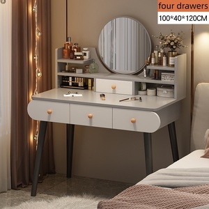 Modern Minimalist <strong>Dressing</strong> <strong>Table</strong> with Mirror and Storage for <strong>Small</strong> Bedrooms - Product Image 6