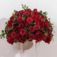 C-209 Großhandel Rote Rosen-Kugel Seidenblumen-Tischdekoration für Zuhause Hochzeit Tischdekoration zum Valentinstag