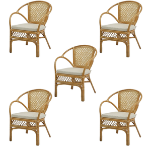 Fauteuil Corona Fauteuil en rotin élégant fabriqué à la main pour meubles d'extérieur Chaise de loisirs Durable pour ensemble de jardin Relaxation - Product Image 5