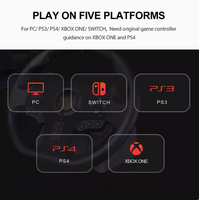 Volant de jeu PXN-V900 compatible avec PC/PS4/XBOXONE/SWITCH Volant de course de jeu à 900 degrés