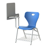 Chaise d'écriture moderne en plastique pour étudiants, avec tablette intégrée, idéale pour la maison, le bureau et l'école - Vente en gros usine