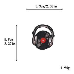 Parches Termoadhesivos Bordados <span class=keywords><strong>de</strong></span> Alta Calidad con Motivos Musicales: Guitarra, Auriculares, Piano, Notas Musicales. Insignia Personalizada para <span class=keywords><strong>Decorar</strong></span> Chaquetas, Sombreros y Mochilas. - Product Image 5