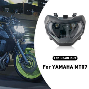 Lampe frontale noire de qualité stable avec clignotant <span class=keywords><strong>jaune</strong></span> pour Yamaha <span class=keywords><strong>MT</strong></span>-<span class=keywords><strong>07</strong></span> 2018-2020 - Product Image 1