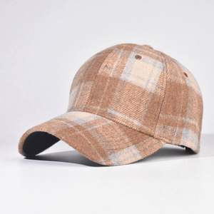 Nouvelle Collection Automne Hiver 2025 – Casquette de Baseball Tendance Classique Britannique en Tweed à Carreaux 24 Couleurs pour Femme – Idéale pour Tenues Décontractées et Extérieures - Product Image 5