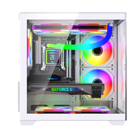LOVINGCOOL 2025 Nouveau Design Micro-ATX ITX PC Case Mid Tower Aluminium Alloy Cabinet Case Tempered Glass Comput Gaming PC Chassis