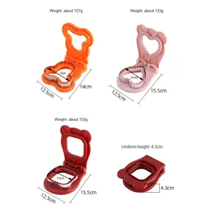 Nouveau bricolage pain coupe moule Rectangle Sandwich coupe rabat poche <span class=keywords><strong>pantalon</strong></span> main garde acier inoxydable cuisson outil amour coeur chat - Product Image 1