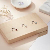 3pcs Perhiasan Tindik Transparan untuk Cincin Hidung Bioflex Retainer Industrial Bar Zircon Perhiasan Tindik Plastik