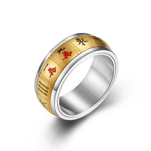Anillo Giratorio de Mahjong de Acero de Titanio Estilo Chino con Trece Orfanes, Traje Puro, Grandes Tres Dragones, Grandes Cuatro Vientos, Unisex - Product Image 1