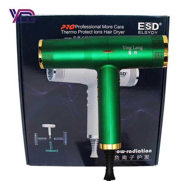 2023 YINGLANG custom colour hair dryer 1800W Handle Professional Hair Dryer negative ion hair dryer