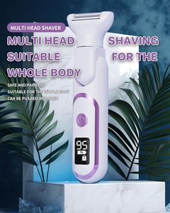 Multifunctional 5-in-1 Rechargeable <b>Electric</b> Rotating Disc Body Hair Trimmer <b>Waterproof</b> Type-C Charging Lady Shaver Painless - Product Image 2