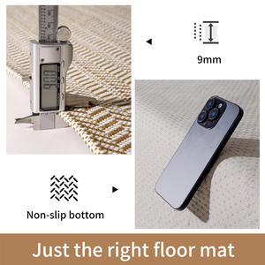 Tapis de cuisine en polyester et coton, motif chevron, antidérapant, rectangulaire - Product Image 4