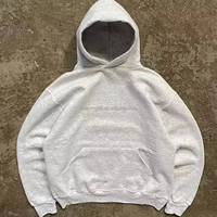 Hoodie Vintage Personnalisé en Coton Molletonné Épais (480-500 g/m²) Effet Délavé, Coupe Boxy Sans Cordon, Fabrication OEM, Marque Privée, Vente en Gros
