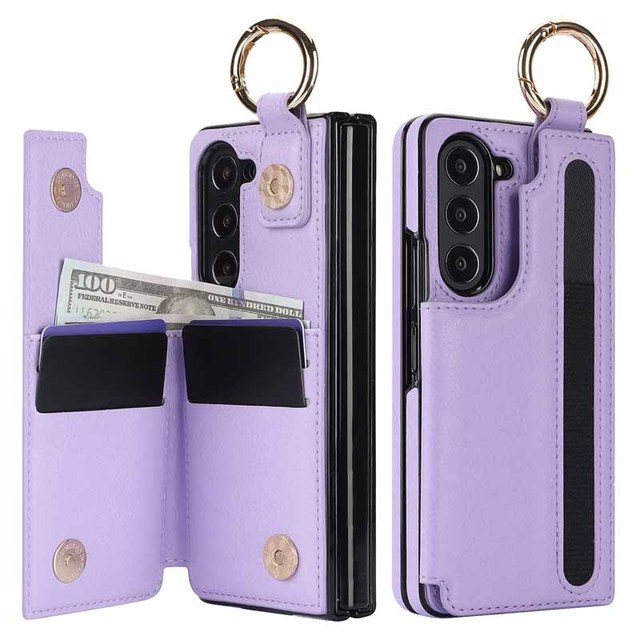 Shockproof Protective Phone Flip Cover With Card Slots S Pen Holder Magnetic Clasp Phone Case Wallets For Galaxy Z Fold 5 6
