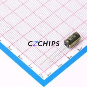 Condensador Electrolítico de Aluminio de Orificio Pasante RG016M221LO6.3*11TA-1A1Et, Orificio Pasante, D6.3xL11mm 220uF 20% 16V 6.3mm - Product Image 2