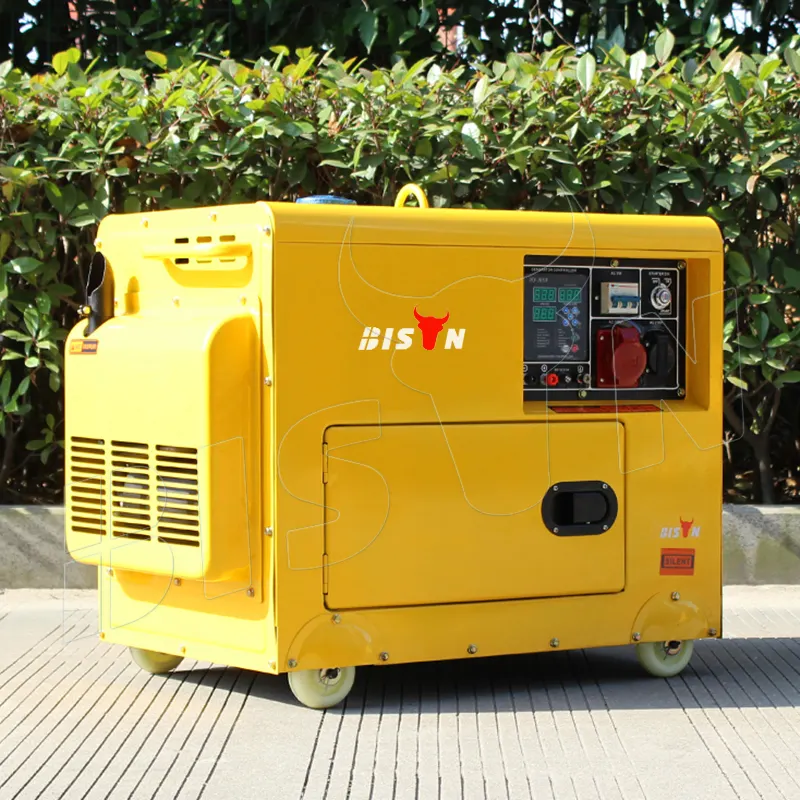 Bison เครื่องกำเนิดไฟฟ้าดีเซล5000วัตต์3เฟส AC 380V 5Kw โดยตรง