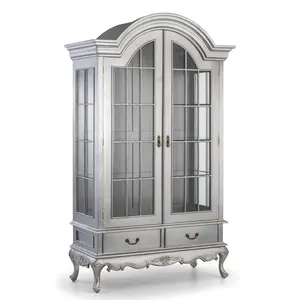 Display Cabinets for Living Room Furniture home furniture from solid wood best seller wholesale silver color high quality Royal