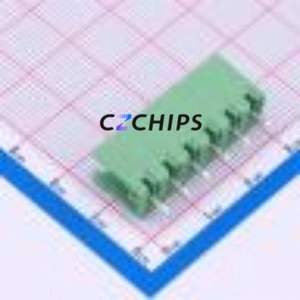 DB2EV-5.0-6P-GN Plug-in Terminal Block Through hole Component THT,P=5mm Connector Board-to-Board / Socket - Open 1x6P 5mm Green - Product Image 2