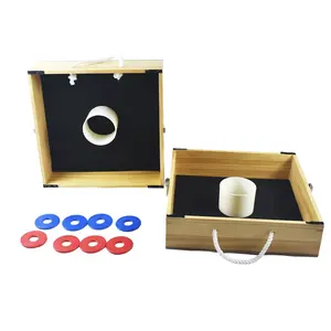 Outdoor Sports Board Game Solid Wooden Washer Toss Game