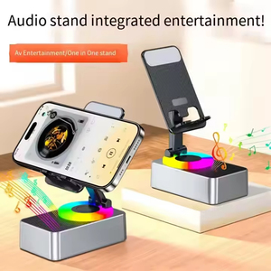 Soporte para Teléfono 3 en 1 INNOASIA y Altavoz Multifuncional con Luces de Colores Giratorias y Plegables para Escritorio - Product Image 4
