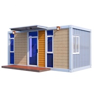 Maison conteneur préfabriquée portable en kit, 2 chambres, modulaire, mobile, avec panneaux sandwich en mousse composite pour habitation