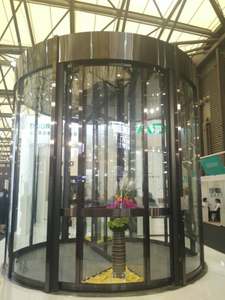 Puertas de Vidrio de Estilo Moderno, Puerta Giratoria Automática de 3 Paneles, Puerta Giratoria de Cristal, Fabricante, Precio Bajo - Product Image 2