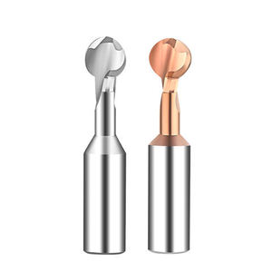 CNC carburo 2 flauta 3 flauta cónica bola nariz final molino para carpintería madera metal 2D 3D tallado bit <span class=keywords><strong>Tapper</strong></span> ballnose Flat endmill - Product Image 2
