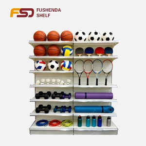 Estante de Góndola para Tienda, Personalizado de Fábrica, con Logotipo y Color, Estantes de Exhibición de <span class=keywords><strong>Metal</strong></span> para Tienda, Estante de Supermercado Blanco - Product Image 1