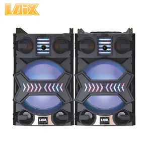 Laix SS-20 Professional Active DJ Speaker with Dual 10'' 12" Woofer 100-200W Output Disco Sound System With Light