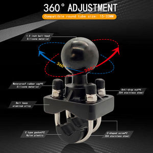 Suporte de montagem de tubo vesa, 2 tubos, suporte de vara de pesca, 1.5 braçadeira de esfera - Product Image 2