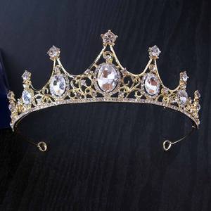 Braut Tiara Stirnband Legierung Strass Hochzeits krone Einfache vielseitige Haarschmuck für Braut europäischen Stil Kopf für Frau - Product Image 4