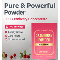 Poudre d'extrait concentré de fruit de canneberge végétalienne pure 50:1, marque privée OEM, supplément alimentaire antioxydant pour la santé des femmes