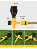 Système d'arrosage d'irrigation à rotation automatique pour l'arroseur de ferme et de serre de pelouse d'agriculture extérieure