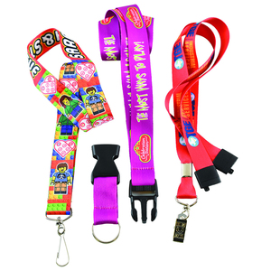 Custom Branding Name Badge Holder Transfer Lanyard Safety Release Clip Sublimation Blank Lanyard for Keys