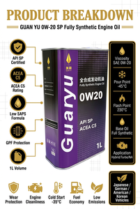 <span class=keywords><strong>Aceite</strong></span> de Motor de Gasolina Sintético de Alto Rendimiento 1L 0W-20 para Autos de Japón, Estados Unidos y Corea - Product Image 3