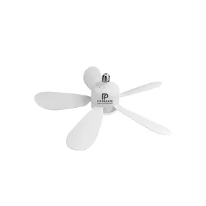 2024 New Fan Light Bulb Mini Dimmable E27 Led Bulb 5 Blades Socket Fan Ceiling Fan With Light